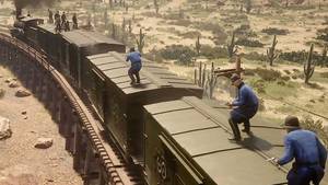 Shootout on a moving train