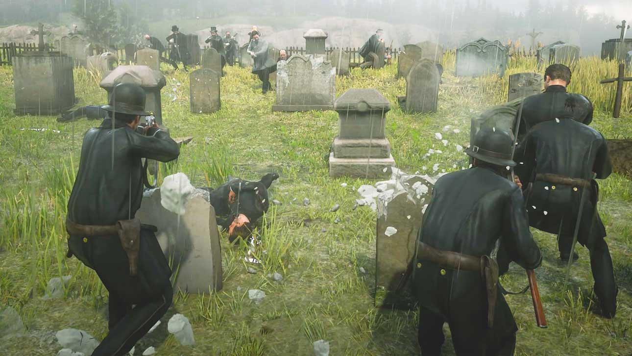 Shootout in the graveyard