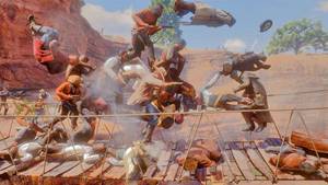 Skirmish on the bridge in Pike's Basin