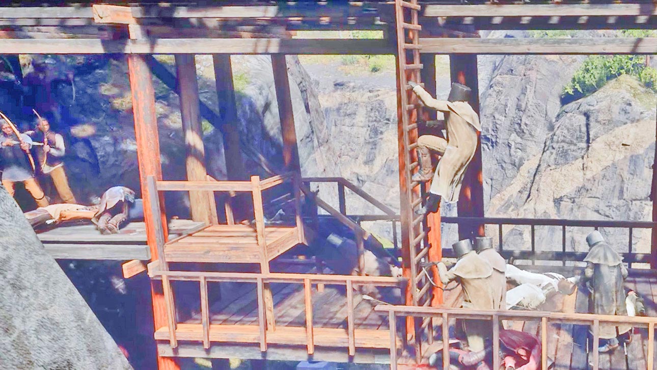 NPC Battle on the railway bridge